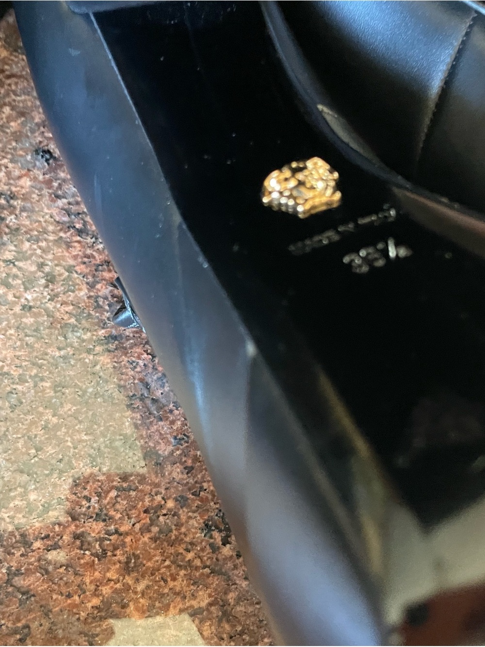 Versace Aevitas Black Platforms with Gold Medusa Accent 36.5 with box - Picture 7 of 12